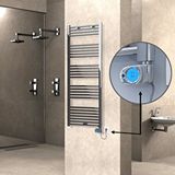 Radiva Haiti Elektrikli Havlupan 600x1500 Düz Krom (musa Termostat) 600w Renksiz
