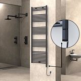 Radiva Haiti Elektrikli Havlupan 600x1800 Düz Antrasit (oned On/off ) Sağ 1000w