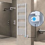 Radiva Haiti Elektrikli Havlupan 600x1800 Düz Beyaz (musa Termostat) 900w