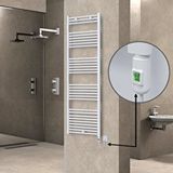 Radiva Haiti Elektrikli Havlupan 600x1800 Düz Beyaz (on/off Düğmeli) 900w