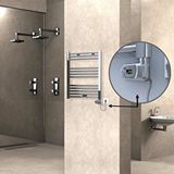Radiva Haiti Elektrikli Havlupan 600x700 Düz Krom (thesis Termostat) 200w Renksiz