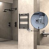 Radiva Haiti Elektrikli Havlupan 600x800 Düz Antrasit (thesis Termostat) 300w