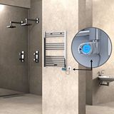 Radiva Haiti Elektrikli Havlupan 600x800 Düz Krom (musa Termostat) 300w Renksiz