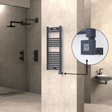 Radiva Haiti Elektrikli Havlupan Düz Antrasit Texture (Ktx1 Termostat) - 40 x 100