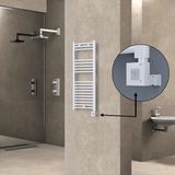 Radiva Haiti Elektrikli Havlupan Düz Beyaz Parlak (Ktx1 Termostat) - 40 x 100