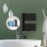 Radiva Male Elektrikli Havlupan 600x800 Siyah (musa Termostat) 600w