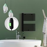 Radiva Male Elektrikli Havlupan 600x800 Siyah (on/off Düğmeli) 600w