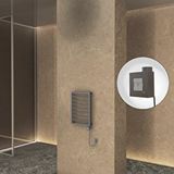 Radiva Naxos Elektrikli Havlupan 450x655 Antrasit Texture (ktx1 Termostat) 300w Spiral Kablolu