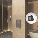 Radiva Naxos Elektrikli Havlupan 450x655 Antrasit Texture (ktx1 Termostat) 300w