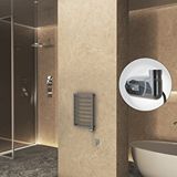 Radiva Naxos Elektrikli Havlupan 450x655 Antrasit Texture (thesis Termostat) 300w