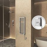 Radiva Naxos Elektrikli Havlupan 500x1193 Krom (ktx3 Termostat) 300w Spiral Kablolu Gümüş
