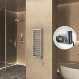 Radiva Naxos Elektrikli Havlupan 500x1193 Krom (thesis Termostat) 300w Gümüş