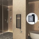 Radiva Naxos Elektrikli Havlupan 500x1193 Siyah Mat (ktx3 Termostat) 600w Spiral Kablolu