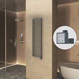 Radiva Naxos Elektrikli Havlupan 500x1655 Antrasit Texture (ktx3 Termostat) 600w