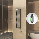 Radiva Naxos Elektrikli Havlupan 500x1655 Krom (on/off Düğmeli) 600w Gümüş