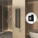 Radiva Naxos Elektrikli Havlupan 500x1655 Siyah Mat (ktx1 Termostat) 600w Spiral Kablolu