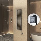 Radiva Naxos Elektrikli Havlupan 500x1655 Siyah Mat (ktx3 Termostat) 600w Spiral Kablolu