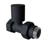 Radiva Radyatör Vanası 1/2'' Siyah Düz Metal Volanlı
