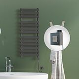 Radiva Tahiti Elektrikli Havlupan 500x950 Antrasit Texture (ktx1 Termostat) 600w Spiral Kablolu