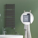 Radiva Tahiti Elektrikli Havlupan 500x950 Antrasit Texture (ktx3 Termostat) 600w Spiral Kablolu