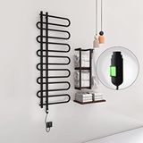 Radiva Zante Elektrikli Havlupan 600x1400 Siyah (on/off Düğmeli) 600w