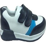 Raduno Raduno Bebe Erkek Çocuk Spor Ayakkabı Lacivert-Beyaz-Turkuaz1 Cırtlı % 100 Deri Anatomik