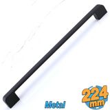 Radus Siyah Metal Kulp 224 Mm - 22.4 Cm Mobilya Çekmece Mutfak Dolabı Dolap Kulpları Kulbu Kulpu