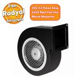 Radyal Fan Tek Emisli Metal 80 W Vantilator Isyeri Havalandirma Aspiratoru Fani Kirli Hava Temizle