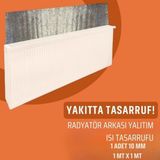 Radyatör Arkası Tek Tarafı Folyolu Isı Yalıtım Levhası 10 Mm ( En : 1 Mt Boy: 1 Mt ) 1 Adet