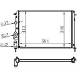 Radyatör Mgn I-scenıc 1.4-1.6-1.8-2.0 16v Ac Mek Logan 1.5 Dci 586x415x23