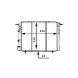 RADYATÖR R19 ALIZE 1.6 ENJ. 88 MEK. 430x388x34 MT