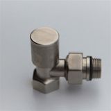 Radyatör Vanası 1/2'' Mat Nikel Köşe (Metal Volanlı)
