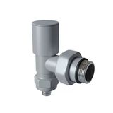 Radyatör Vanası 12 Pütürlü Gri Köşe Pex (Metal Volanlı 16*2Mm Boru Bağl. Rakorlu)