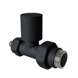 Radyatör Vanası 12 Siyah Düz Pex (Metal Volanlı 16*2Mm Boru Bağl. Rakorlu)