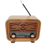 Radyo Retro Açık Ahşap Bluetooth Hoparlör Tf Kart Şarjlı Led N0a1 Vitrin