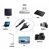 Radyo TV Laptop Teyp PS3 PS4 XBOX Lamba Kamera Adaptör Yazıcı Uyumlu Güç Kablosu 2 pin Kablo