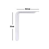 Raf Altı Ayak Raf Tutucu L Demir 16.5 x 23 cm Beyaz Montaj Aparatı (2 Adet) - standart