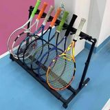 Raf Arabası, Tenis Kortları Raket Organizatör Standı, Katlanabilir Spor Eğitimi Tenis Raketi Tutucu, Siyah Çelik Çerçeve Gitar/Badminton Raket Depolama Rafı