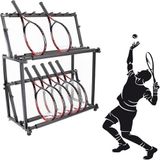 Raf Arabası, Tenis Raketi Depolama Rafı, Tenis Raketi Tutacağı, Yüksekliği Ayarlanabilir, Tenis Raketi için Büyük Depolama Rafı, Badminton Raketi, Keman, Gitar