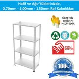 Raf Burada 4 Katlı Galvaniz Çelik Raf - Depo, Arşiv, Kiler, Dosya, Market Rafı-59x93x200 cm- 1.00 mm