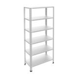 Raf Burada 6 Katlı Galvaniz Çelik Raf - Depo, Arşiv, Kiler, Dosya, Market Rafı-31x75 cm-100 cm-0.70 mm