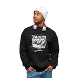 Raf.coll Siyah Oversize Bisiklet Yaka Dijital Baskılı Ünisex Sweatshirt (XL)