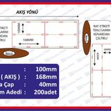 Raf Etiketi 100x168 200 Sarım Dikey Kenardan Çeltikli