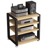 Raf Kayıt Standı, Katmanlı HiFi Raf AV Medya Standı Ev Eğlence Sistemi için Ahşap Kule Stereo Kabin Depolama İçeriği düzenlemek için Multima Raf