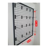 RAF MARKETİ TEL PANO 83X103 CM 5X5 SIK TELLİ DUVARA MONTE 20 ADET 15 CM KANCA DAHİL RENK:İSYAH