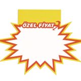 Raf Önü Rafa Geçmeli Özel Fiyat Baskılı Yıldızlı Fiyat Etiketi 15x12 Cm.50 Ad.
