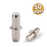 Raf Pimi Cam Ahşap Metal Raf Tutucu Çivisi Mobilya Dolap Pimi Metal ( 50 Adet)