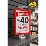 Raf Sanatı 10 Adet - A4 Güçlü Mıknatıs Tutuculu Fiyatlık Etiketlik – Dikey Yatay ve Bilgilendirme Çerçevesi Kırmızı