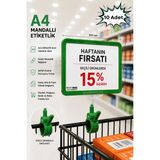 Raf Sanatı 10 Adet - A4 Mandallı| Etiketlik Sepet Raf Askılıketiketi Çerçeveli Market Mağaza Yeşil
