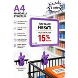 Raf Sanatı 5 Adet - A4 Mandallı| Etiketlik Sepet Raf Askılıketiketi Çerçeveli Market Mağaza Mor